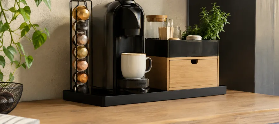 Kaffeepadmachine Coffee Station selber bauen: Ideen fuer eine stilvolle Kaffee-Ecke