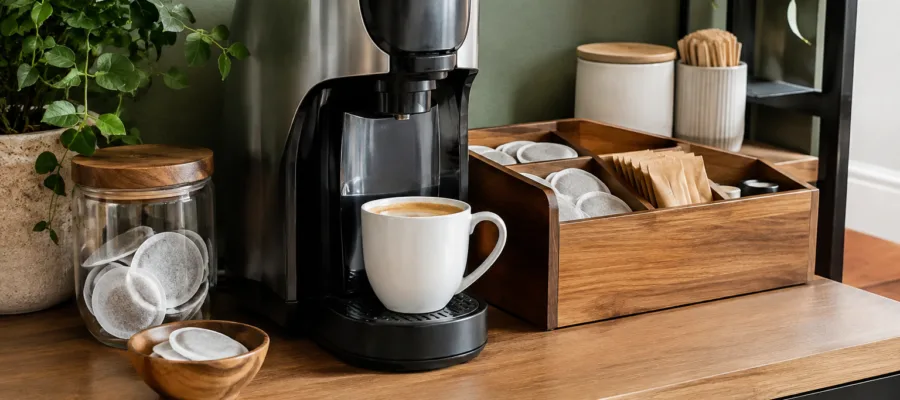 Kaffeepadmachine Kaffee-Ecke: DIY-Ideen fuer eine stilvolle Coffee Station