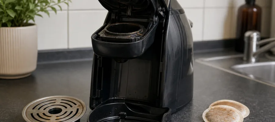 Kaffeepadmachine hygienisch sauber halten: Tipps gegen Kaffeerueckstaende