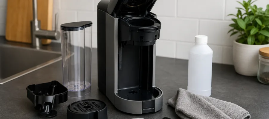 Kaffeepadmachine reinigen und pflegen: Anleitung fuer Hygiene und Geschmack